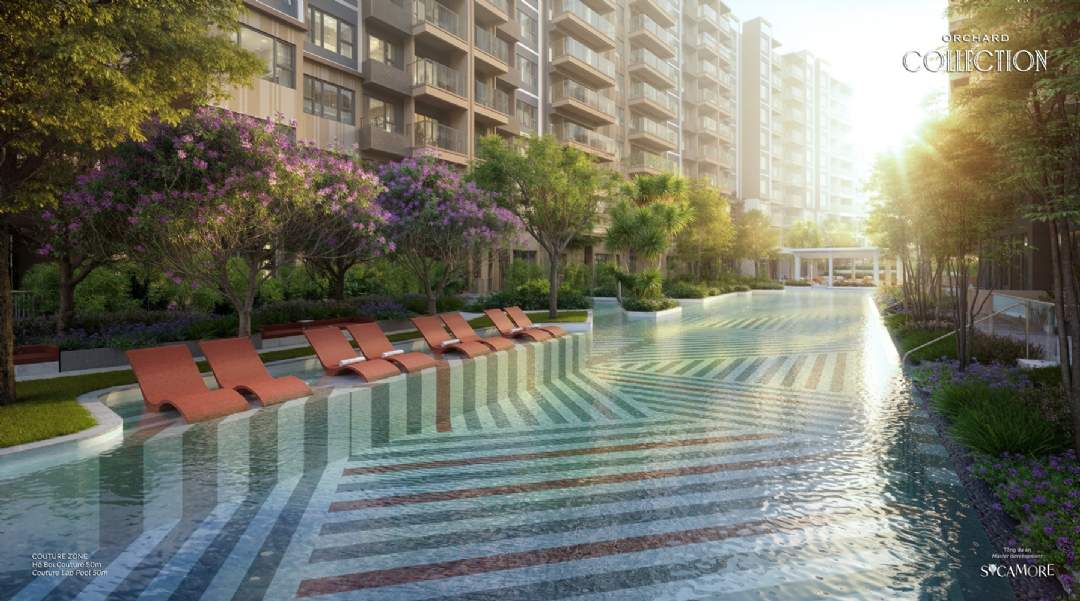 hồ bơi vô cực tại orchard collection
