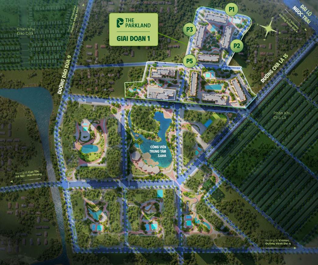 vị trí Imperia Ocean City - The Parkland