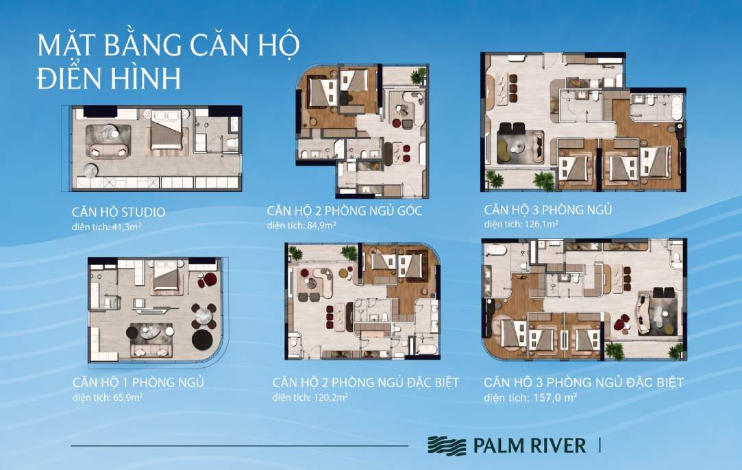 mặt bằng căn hộ palm river